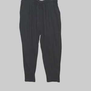 Zenana Womens Black Drawstring Jogger Pants XL Soft Cotton Blend